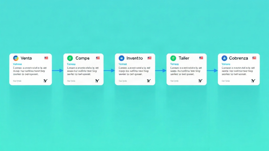 Módulos de un ERP Flujo de módulos para un ERP para PyMEs mexicano