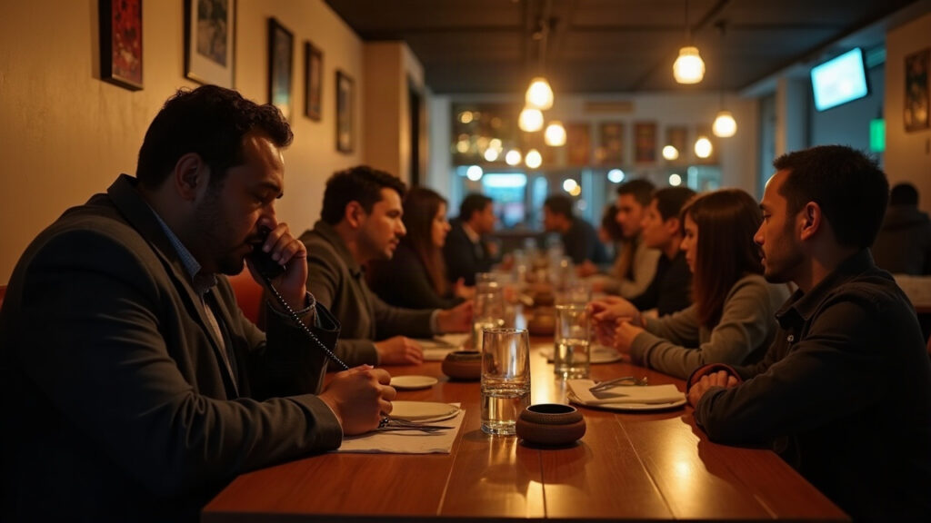 Chatbot para restaurantes ayudando a gestionar reservas durante una noche concurrida